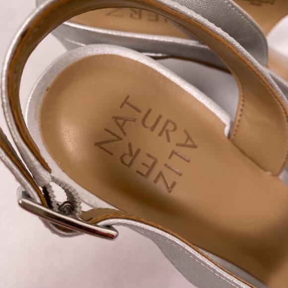 Naturalizer Taimi Slingback Silver Glitter Sandals 8.5 - Picture 8 of 9